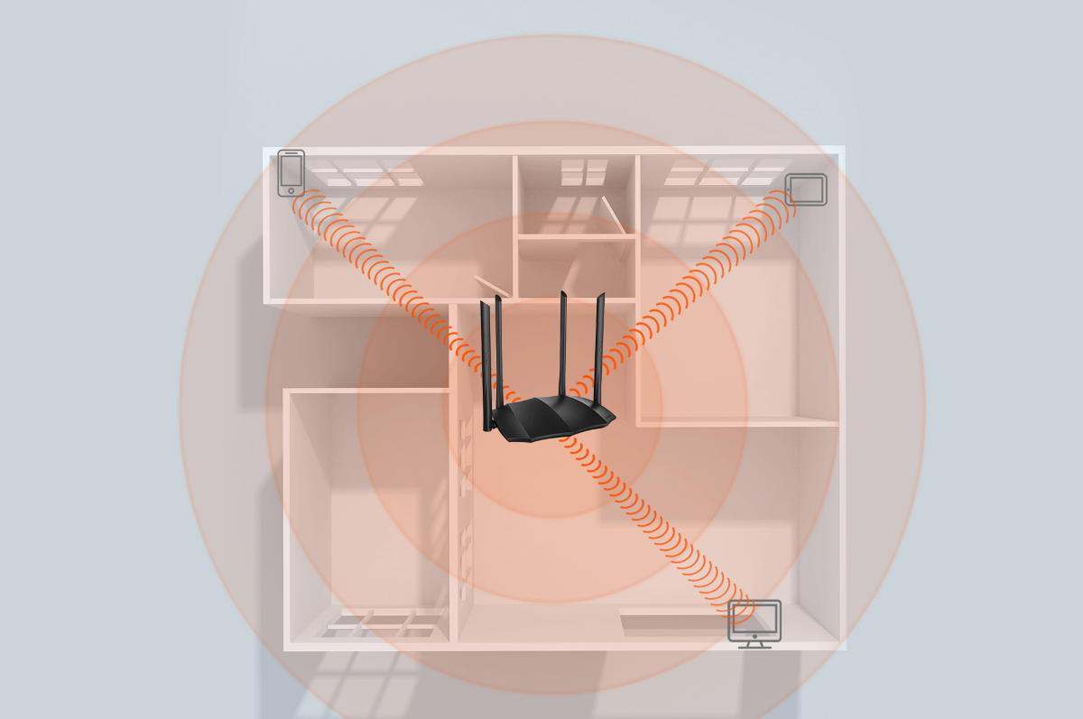 Bộ ph&aacute;t wifi Tenda AC8 4